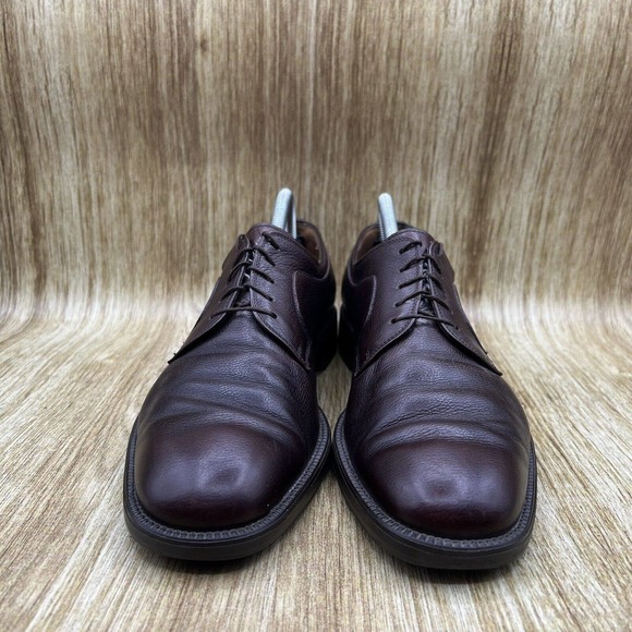 Salvatore Ferragamo Moral Plain Toe Shoes Blucher Derby Oxfords Mens Size 9 D main image 8